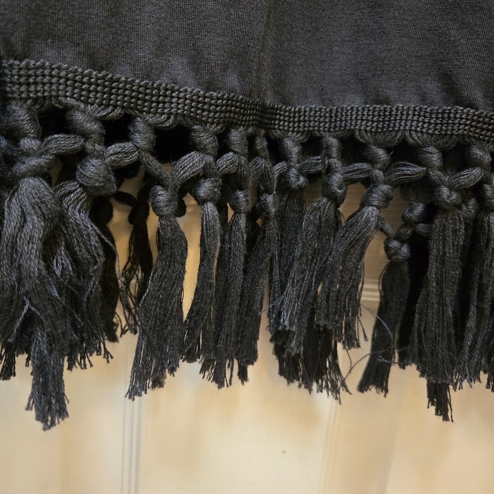 NWT Cupshe Black Tassel Tank Dress, Medium - Picture 4 of 7